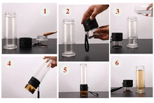 Load image into Gallery viewer, Glass Water and Tea Bottle, Tea Infuser, Coffee Trim