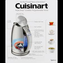 Load image into Gallery viewer, Cuisinart PerfecTemp Cordless Electric Kettle - Silver
