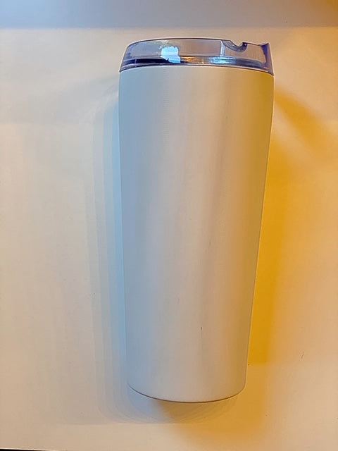 White Marble Design Stainless Steel Tumbler Vacuum Insulated Portable Travel Mug Coffee/Tea